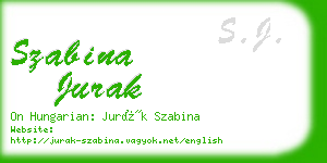 szabina jurak business card